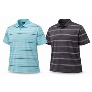 Ben Hogan Performance Polo Shirt Lot Mens 3XL Striped Golf Athletic